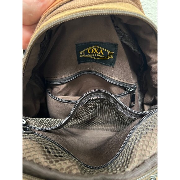 Oxa Durable Canvas Crossbody Bag With Adjustable Strap & Multiple Compartments - Picture 5 of 8